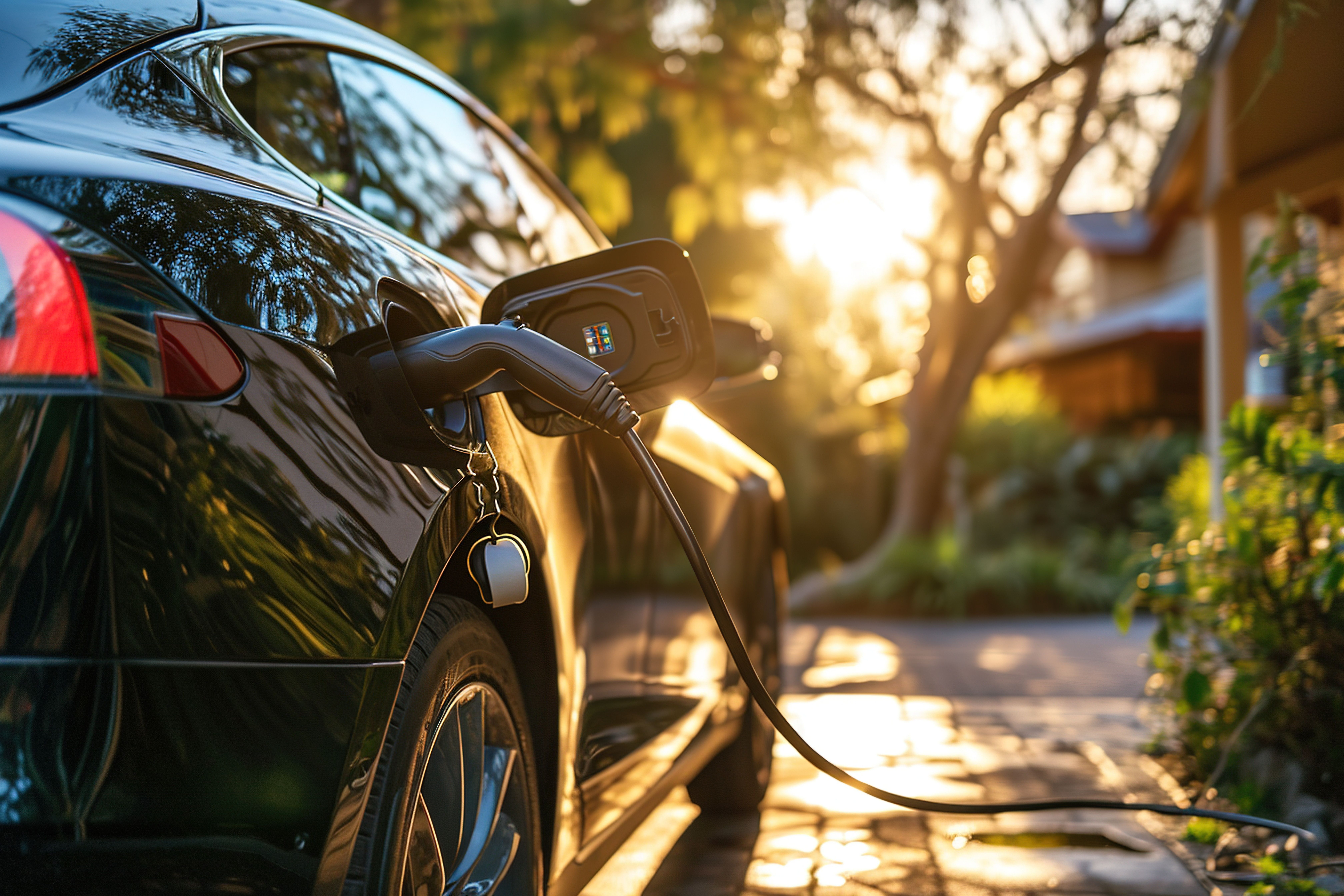 Une maison de vacances avec sa borne de recharge pour véhicule électrique