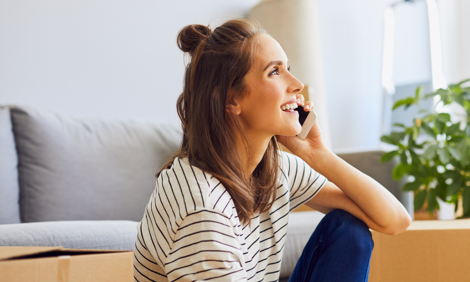 Person som flyttar sitt bredband