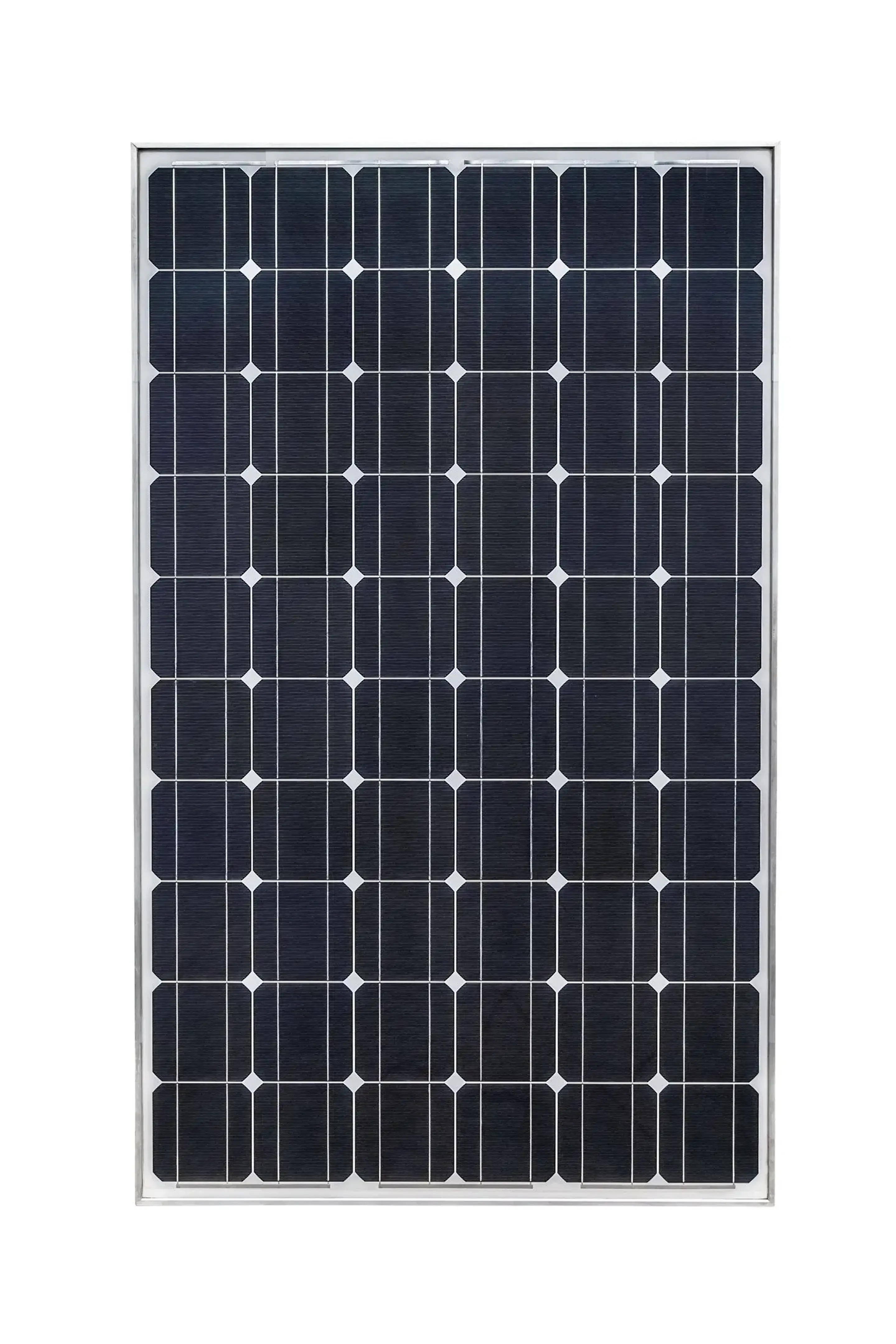Monokrystallinske solceller har en sort nuance.