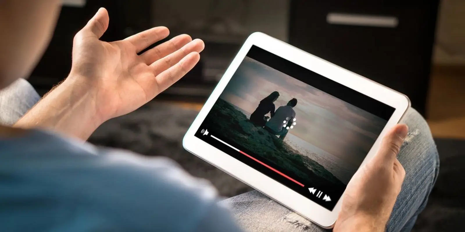 Image of ipad with a video loading very slow