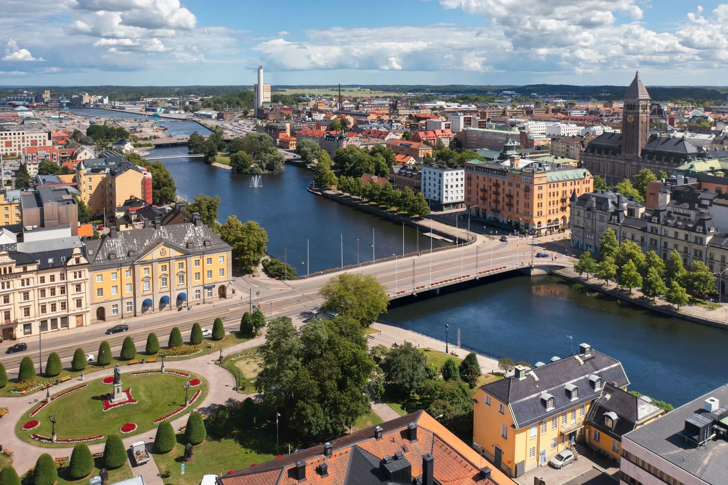 Vy över Norrköping.