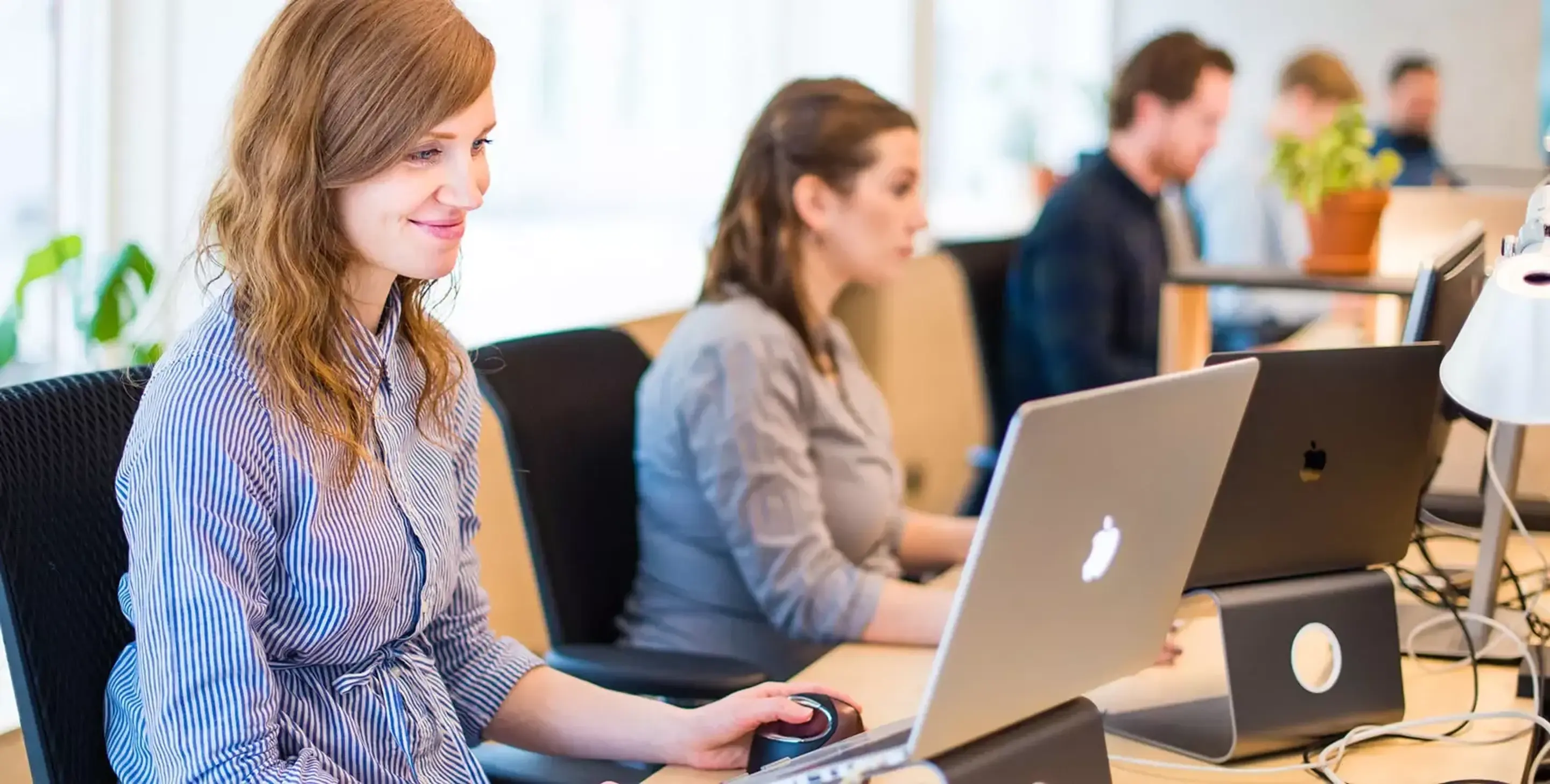 Personer i gang med at arbejde for Nettbureau