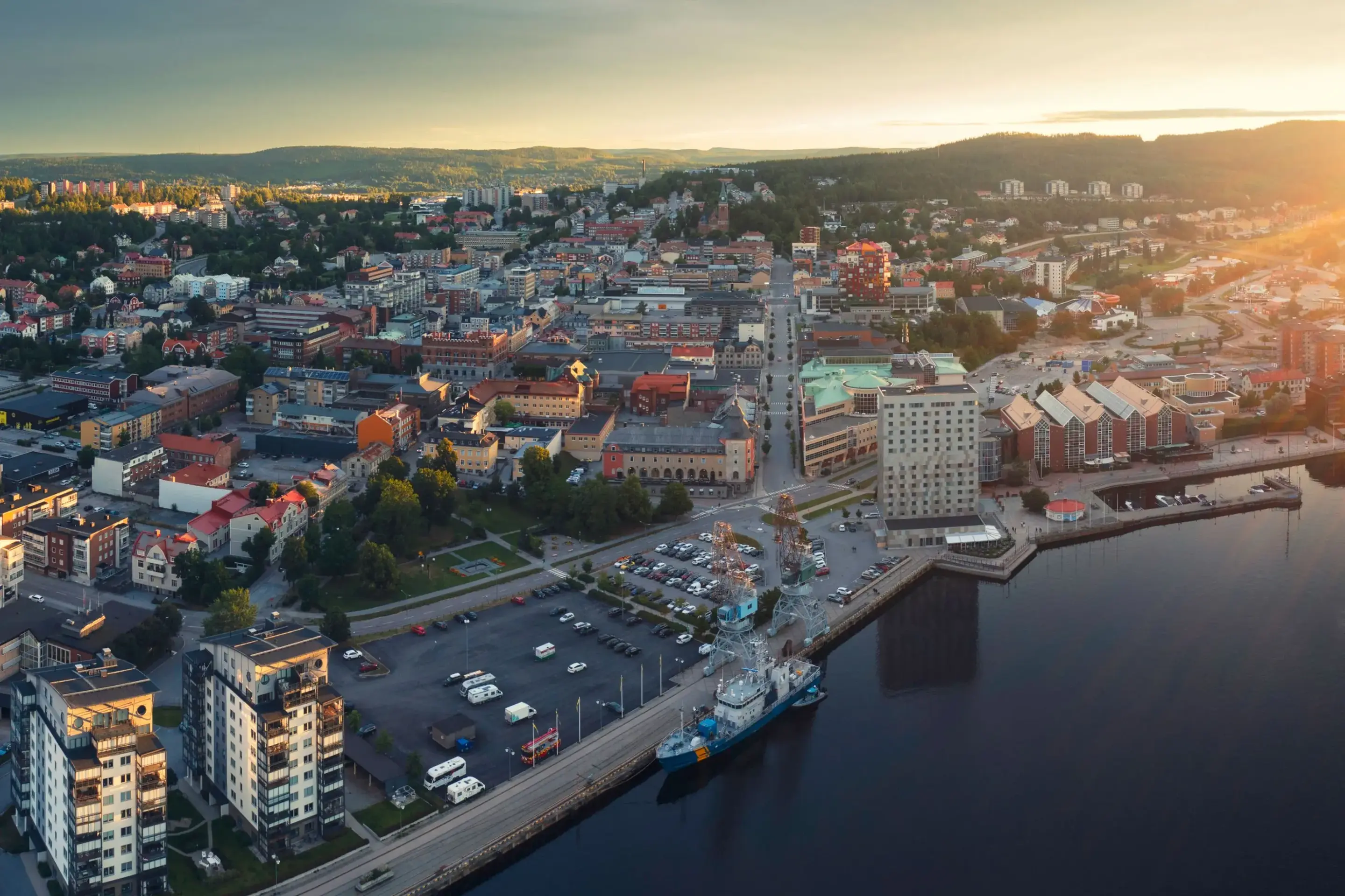 Vy över Örnsköldsvik.