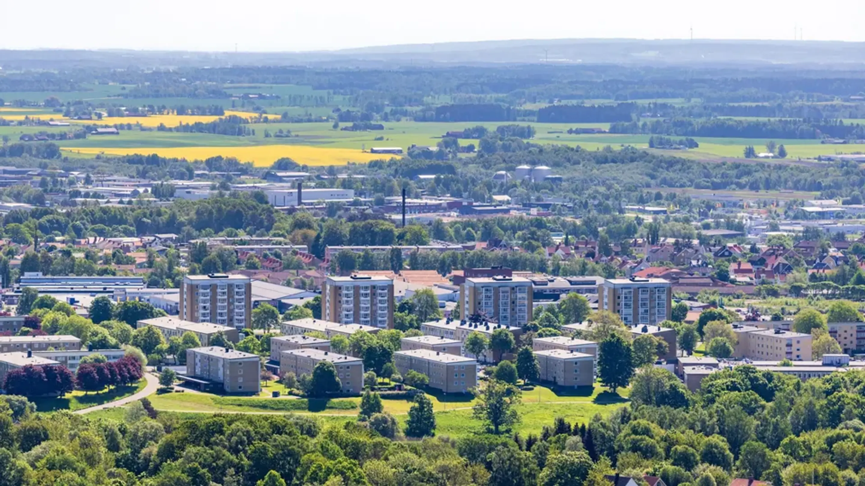 Vy över Skövde.