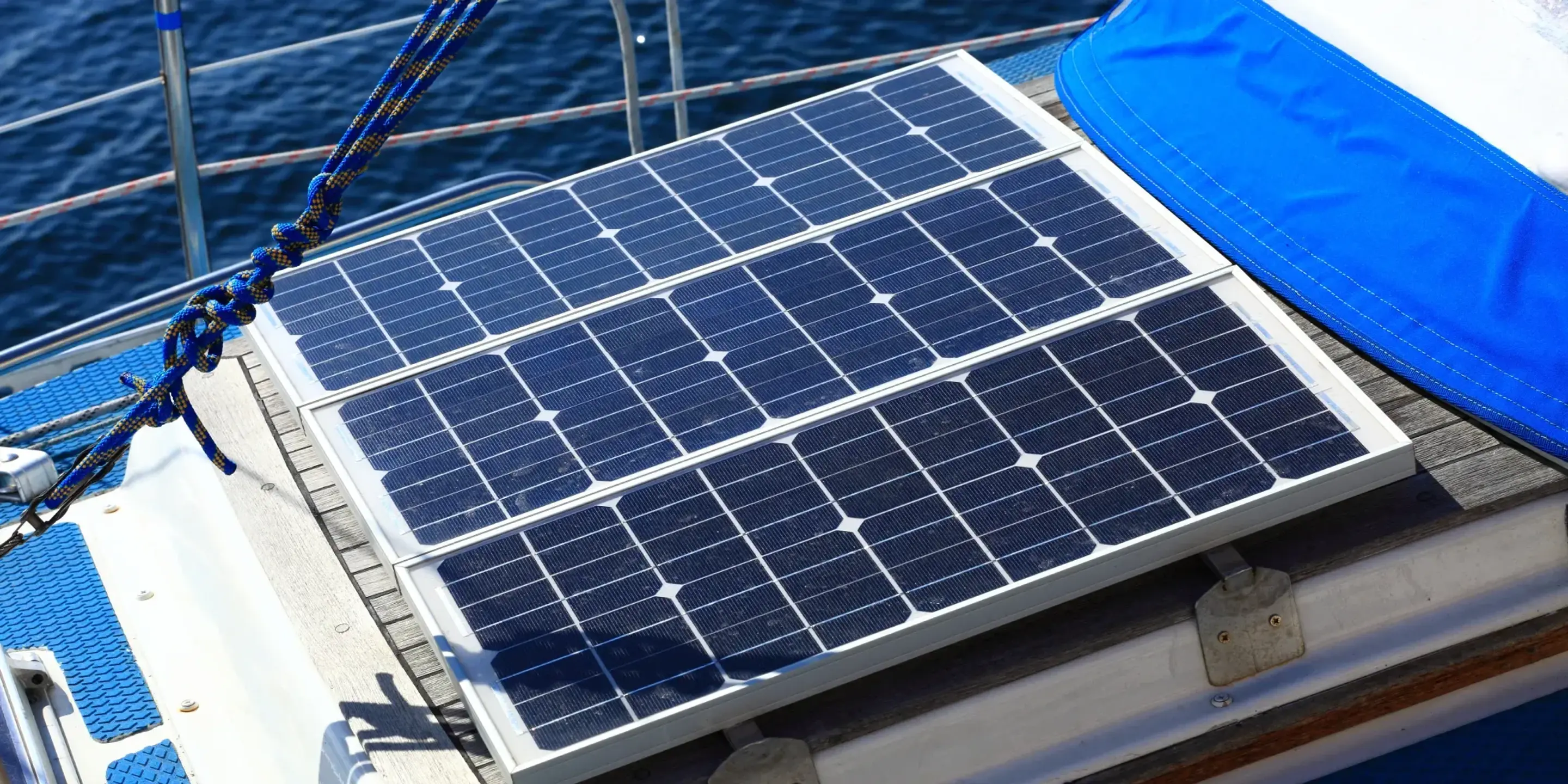 Solceller på en båd