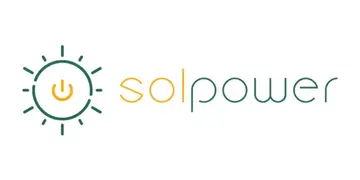 Solcellsföretaget Solpowers logotyp.