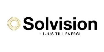 Solcellsföretaget Solvisions logotyp.