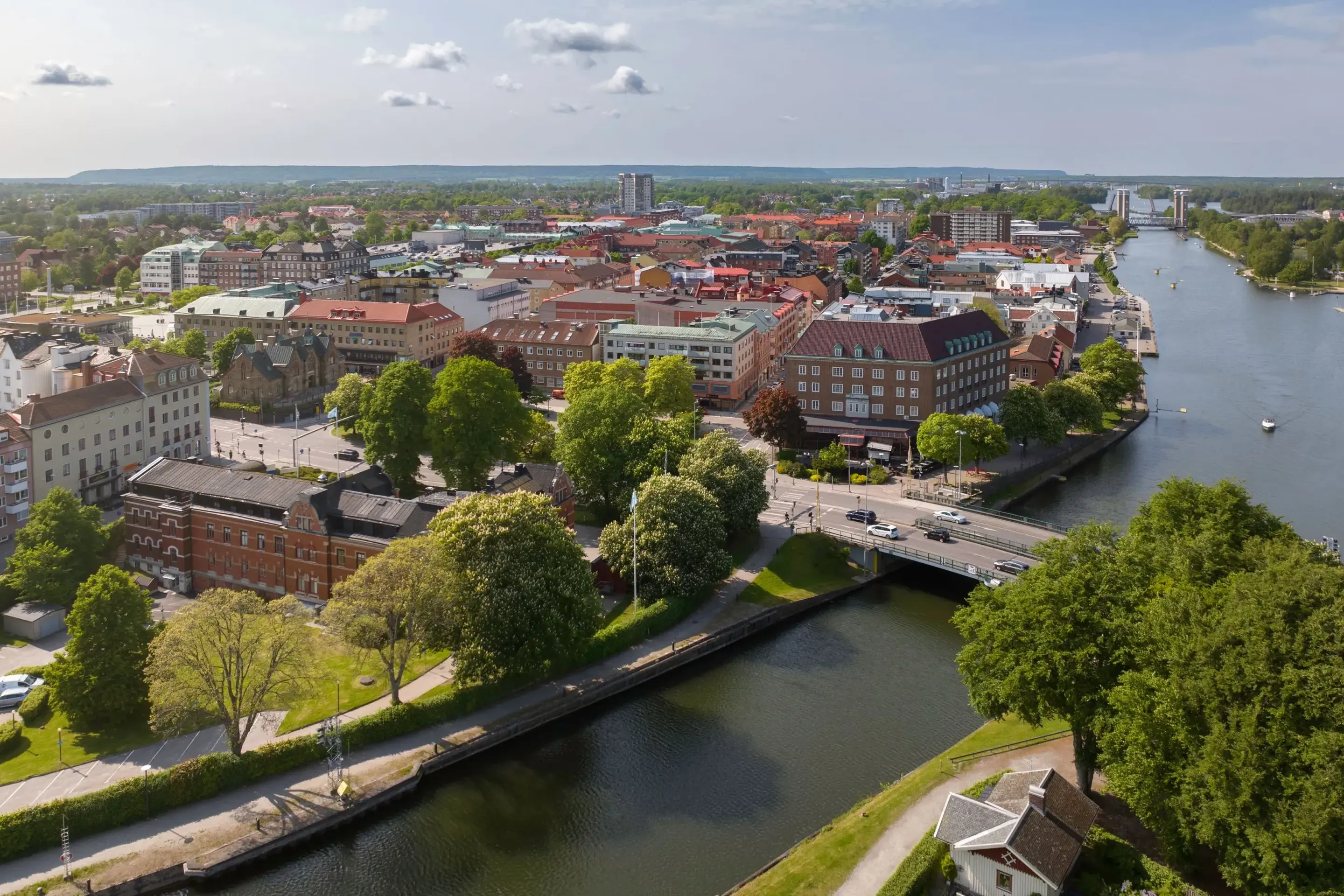 Vy över Trollhättan.