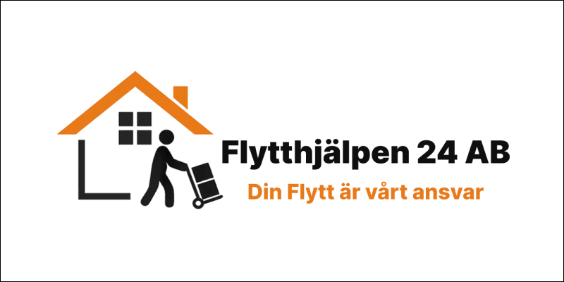 Flytt och städfirman Flytthjälpen 24 AB logotyp.