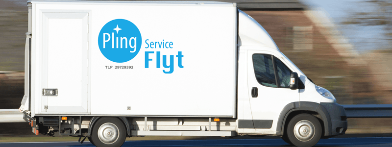 Billede af flyttevogn fra Pling Flyt.