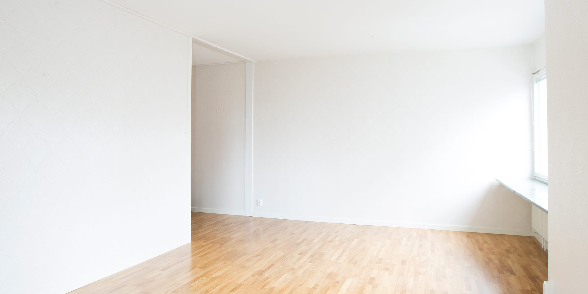 Tomt, städat rum inför flytt