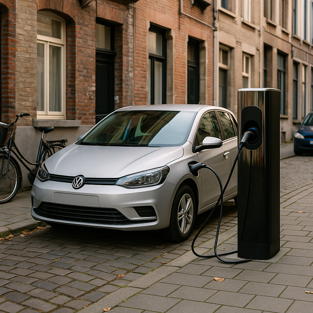 Laadpaal in Antwerpen bij een woning