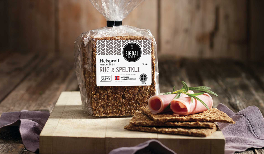 Sigdal Helsprøtt knekkebrød med rug og speltkli