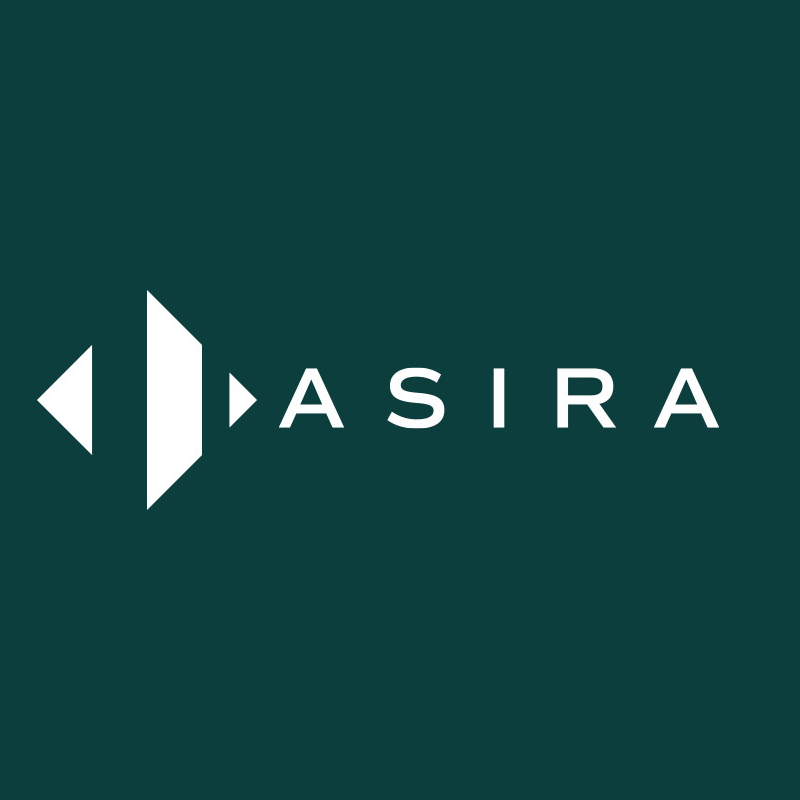 Mäklarbyrån Asiras logotyp.