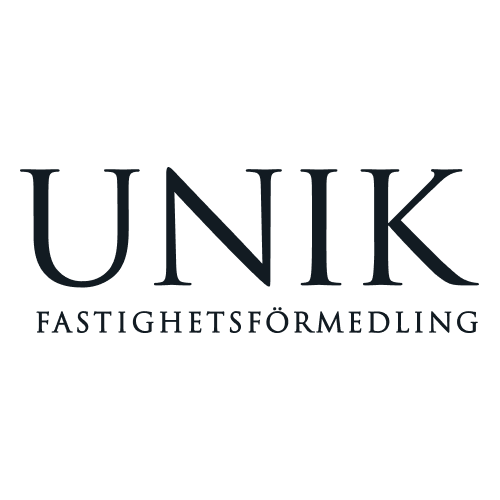 Mäklarbyrån Unik Fastighetsförmedlings logotyp.